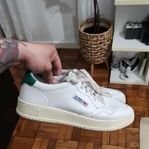 Autry Men's Size 45 White and Green Sneakers